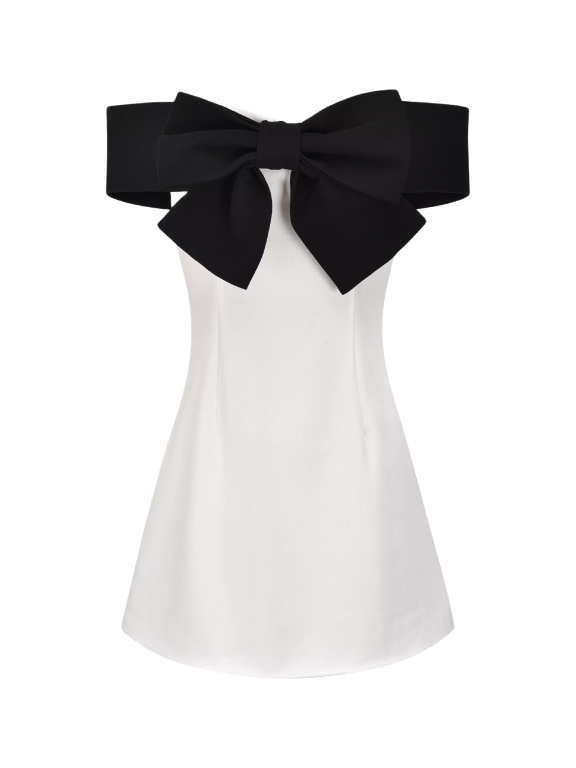 Bowknot Detail Mini Dress